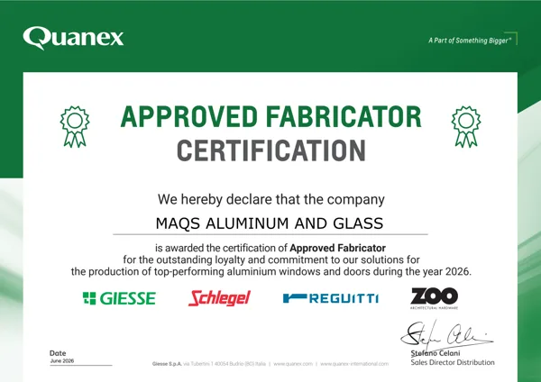 Quanex approved fabricator