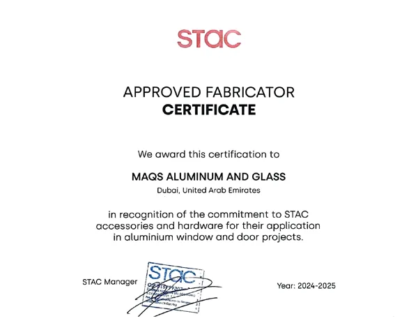 STAC approved fabricator